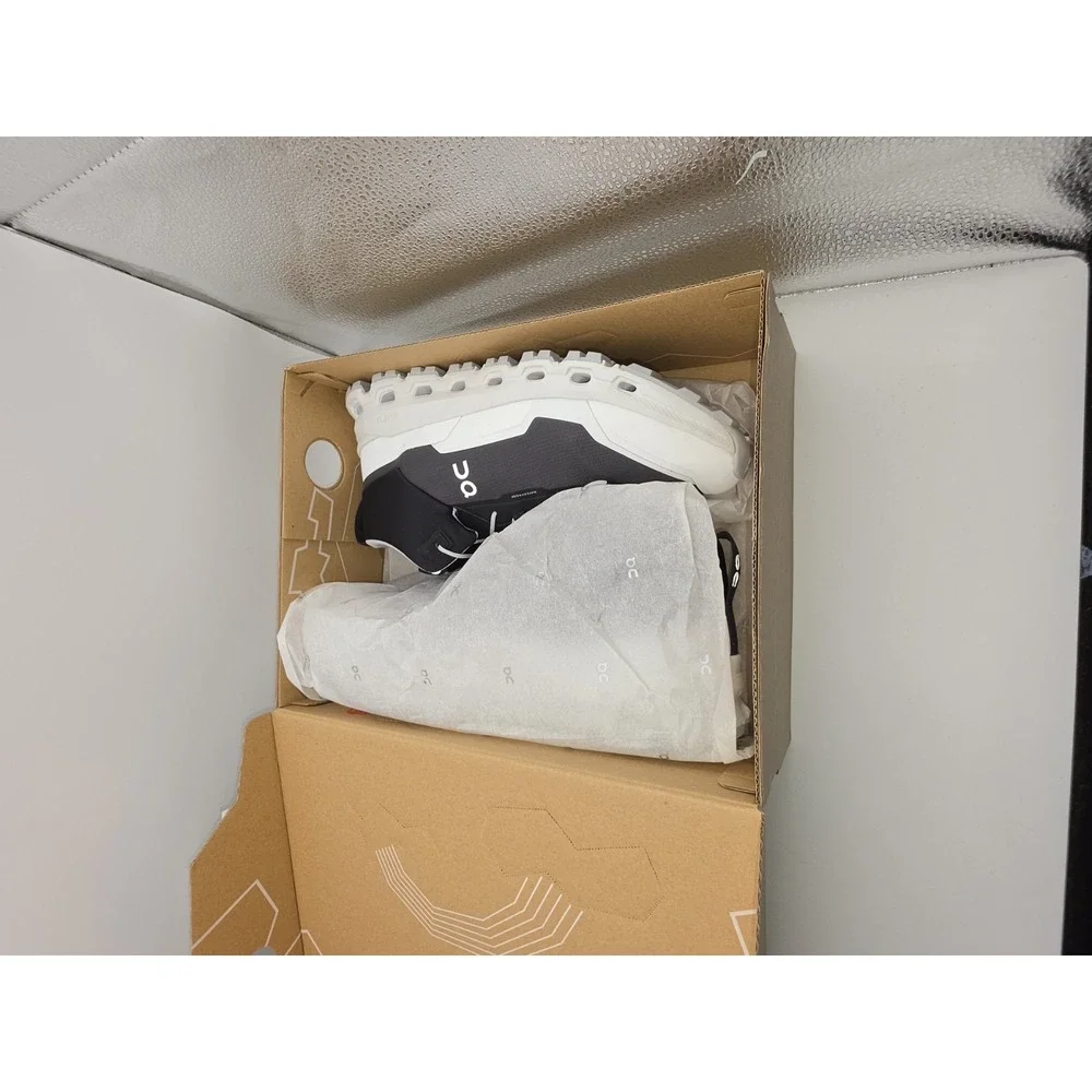 On Youth  Cloudhero Mid Waterproof Hiking Boots  Black & White Size 6.5